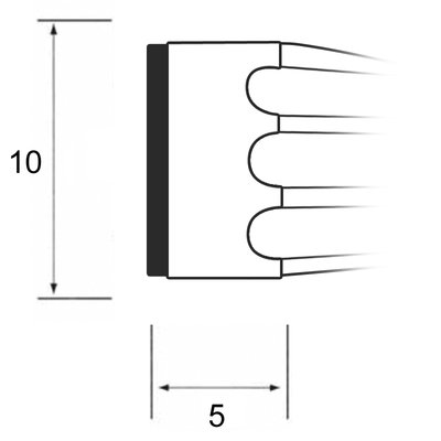 Uszczelka z gumy EPDM, UM2 10x5/100